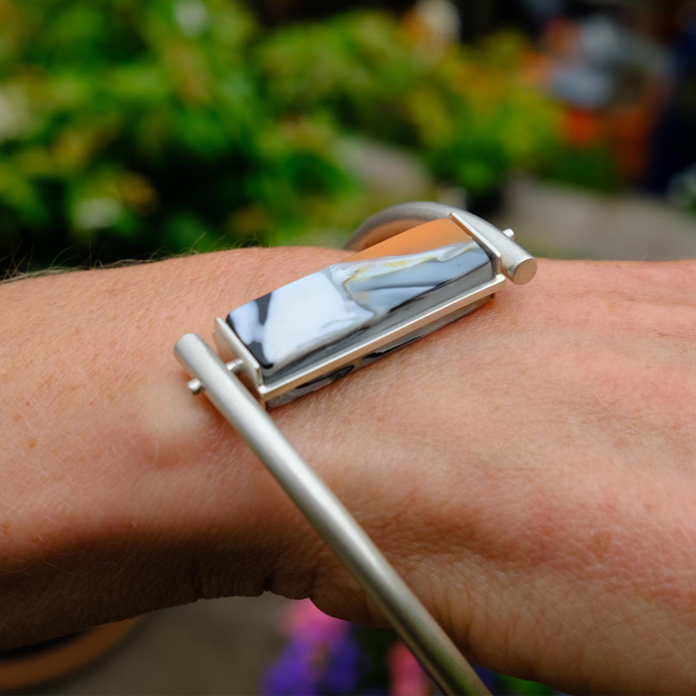 Revolve Reversible Recycled Silver Bangle